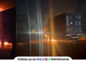 container-caught-fire