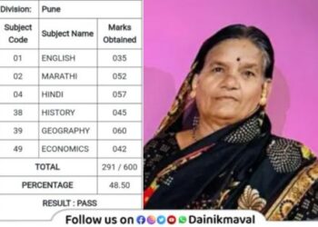 Passed the HSC 12th examination at age of 58 Banatabai Kajle-Chopde from Maval Taluka