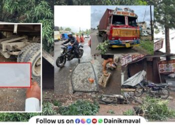 Horrible accident at Vadgaon Maval