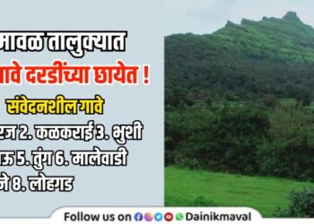 Sensitive landslide prone villages in Maval Taluka