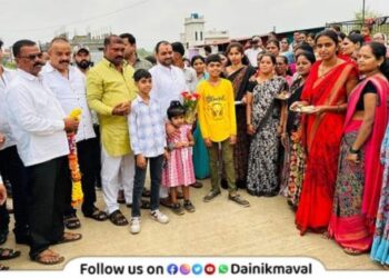 new bridge Inauguration by mla sunil shelke