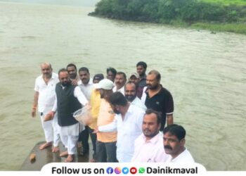 water puja of Pavana Dam reservoir