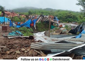 Action against encroachment in Bhushi Dam area