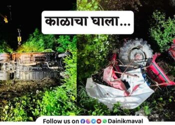 Devotees Bus Accident On Mumbai-Pune Expressway