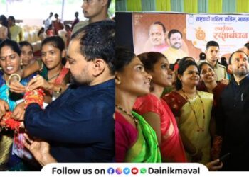 tied rakhi to MLA Sunil Shelke