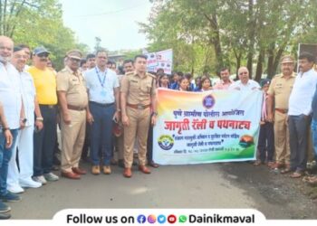 Rally in Lonavala city for awareness of drug addiction and safe tourism