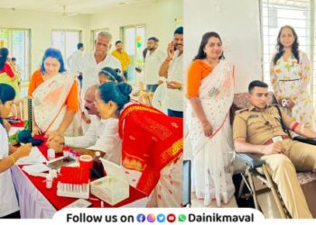 Blood donation by IPS Sathyasai Karthik