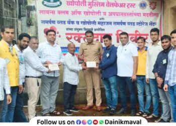 donated blood in camp