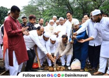 Bhoomipujan by MLA Sunil Shelke