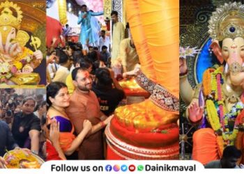 MLA Sunil Shelke took darshan of Dagdusheth Ganapati and Lalbaugcha Raja