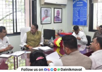 Meeting in presence of MP Shrirang Barne