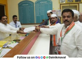 Sunil Shelke has filed his candidature for Maval Assembly Constituency