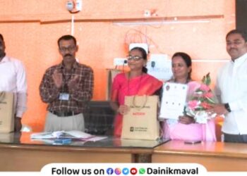 special honor to Vanita Rajput an exemplary teacher of Wadeshwar School Maval