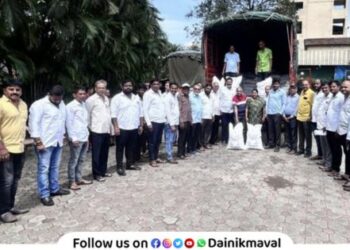 Distribution of sugar to member farmers of Sant Tukaram Sugar Factory in Lonavala