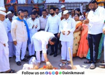 BhumiPoojan of various development works under Gram Panchayat Ambhi Maval