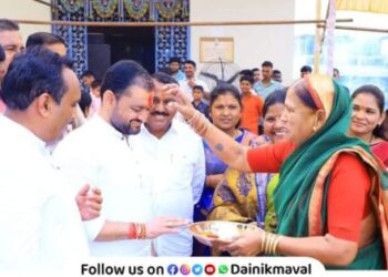 Bhoomipujan of development works by MLA Sunil Shelke