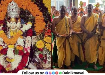 Installation of Shri datta idol at Vadgaon Maval in devotional atmosphere