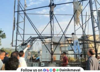 Action against unauthorized hoarding in Dehu Road Cantonment Board limits