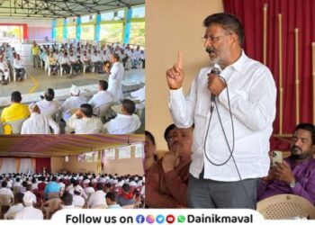 Bapu Bhegde says Thanks to Maval taluka workers in Talegaon meeting