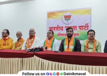Lonavla City BJP has publicly supported Sunil Shelke official candidate of Mahayuti in Maval