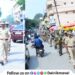 Police armed route march in Vadgaon Maval City