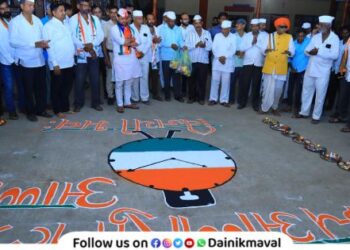 Public communication Visit of mla Sunil Shelke to Pavananagar Kadhe Ozarde Baur village