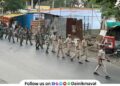 Maval Legislative Assembly Election Police route march in Talegaon Dabhade