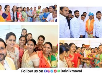 Citizens of Maval constituency are coming to Talegaon Dabhade to meet MLA Sunil Shelke