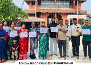 Voter Awareness Campaign in Shirgaon Shree Sai Mandir area initiative of Maval Panchayat Samiti