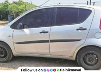 Action taken by Talegaon traffic police on vehicles with black glass