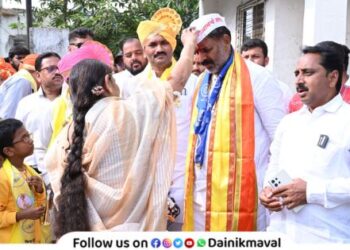 Maval Vidhan Sabha independent candidate Bapu Bhegde campaign in Talegaon Dabhade