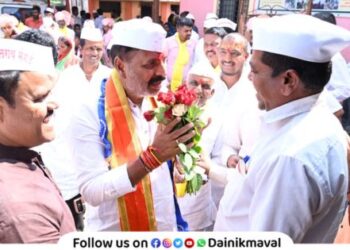 Maval Vidhan Sabha independent candidate Bapu Bhegde campaign tour in Andar Maval
