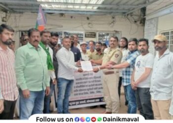 In Lonavala Vanchit Bahujan Aghadi Party protested incidents in Parbhani