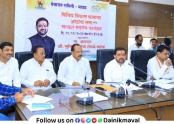 MLA Sunil Shelke reviewed water supply schemes under Jal Jeevan Mission in Maval taluka