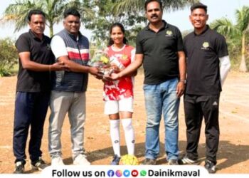 Anchal More of Gahunje village maval selected for national football tournament