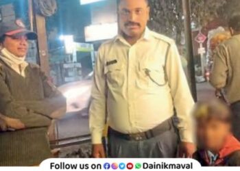 seven year old girl runs away amid parents quarrel reunited by traffic police talegaon dabhade