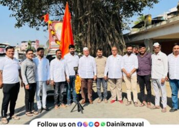 Shree Gagangiri Maharaj Payi Jyot received with enthusiasm at Vadgaon Maval
