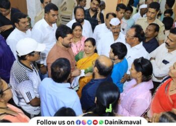 Spontaneous response of citizens of Lonavla city to public interaction tour of MLA Sunil Shelke