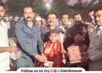 On occasion of festival of Lord Bhairav ​Nath wrestling arena organized in Karla