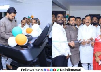 Inauguration of Exercise School established through Gram Panchayat Kanhe Naigaon Maval