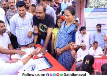 MLA Sunil Shelke Jan Sanvad Yatra at Vadgaon Maval