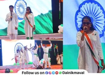 Patriotic song and dance program by differently-abled artists in Khopoli on occasion of Republic Day