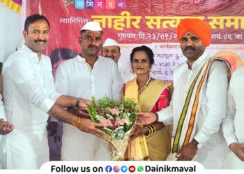 Renuka Vatane was elected unopposed deputy sarpanch of Owle Gram Panchayat Maval