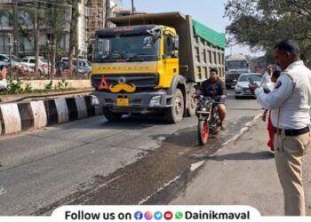 Punitive action against heavy vehicle drivers in Lonavala fine of four and half lakhs will be collected