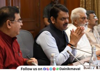 Presentation of 100 day plan of school education department cm Devendra Fadnavis Minister Dada Bhuse