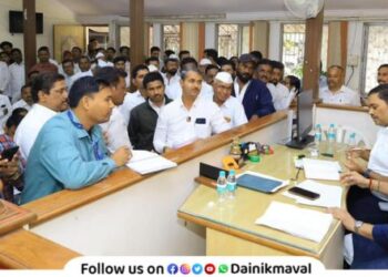 Pune Ring Road affected farmers of Maval taluka meeting in presence of MLA Sunil Shelke Surendra Navale