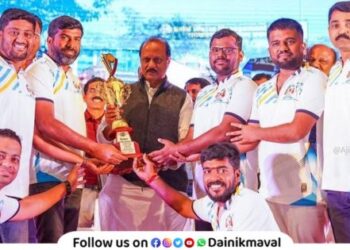 Brilliant performance of employees of Vadgaon Nagar Panchayat in district level sports competition