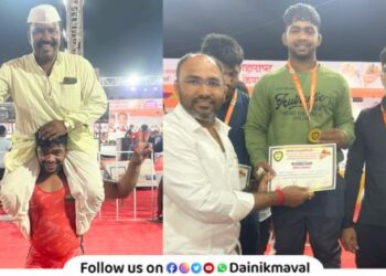 Vaishnav Adkar from Maval won gold medal in first Greco-Roman Maharashtra Kesari wrestling tournament