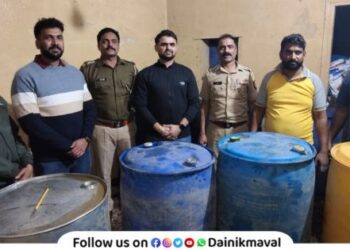 Illegal stock of petrol and kerosene seized in Kamshet By Police ips satya sai karthik