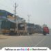 Obstruction of traffic due to vehicles of traders along service road at kamshet